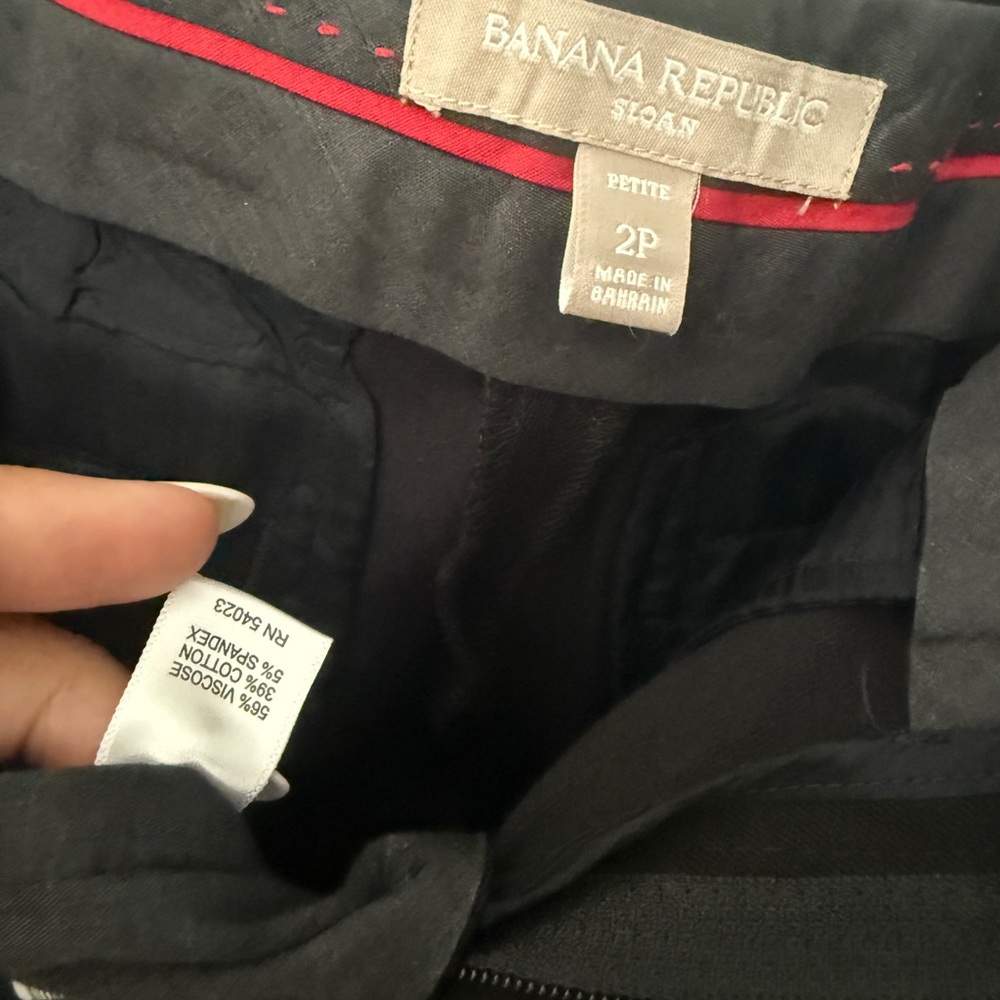 Banana Republic Black Pants with Red Accents - Picture 9 of 9